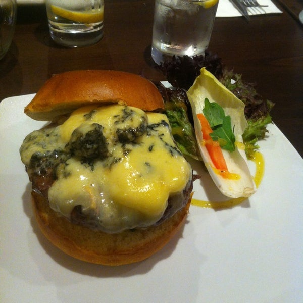 Burger with blue cheese Is wicked!