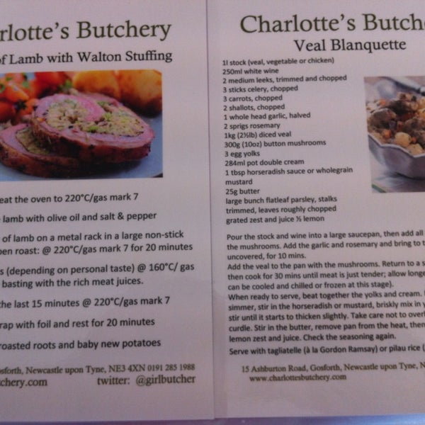 Charlotte's Butchery - West Gosforth - Newcastle upon Tyne, Newcastle ...
