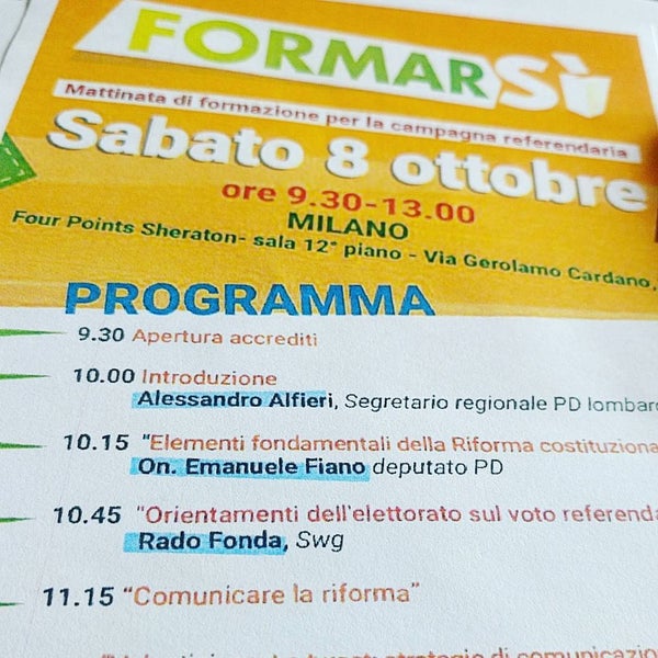 Das Foto wurde bei Four Points by Sheraton Milan Center von Massimo B. am 10/8/2016 aufgenommen