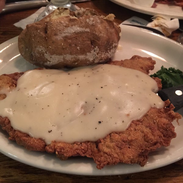Try the Calf fries and chicken fried steak! Be sure to request double baked potato too