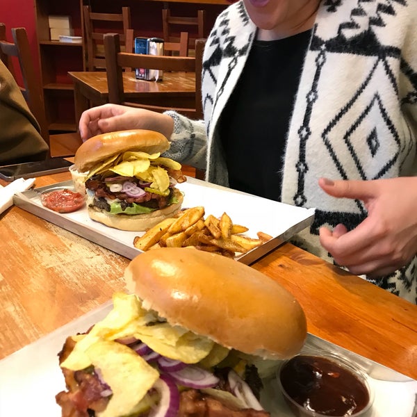 The “Heart Attack” burger was tasty and good enough for one hungry tourist.