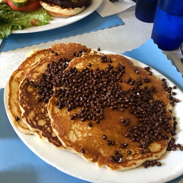 Chocolate chip pancakes they are not messing around