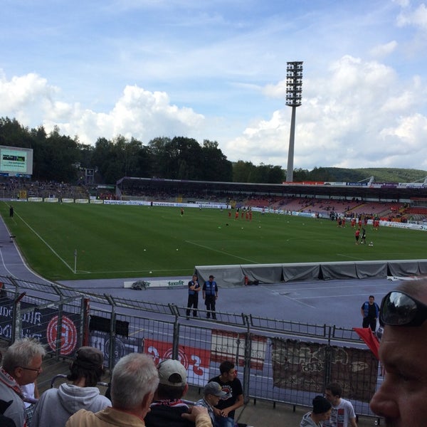 Photo taken at Erzgebirgsstadion by Martina M. on 8/30/2014