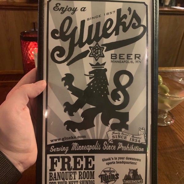 Photo taken at Gluek&#39;s Restaurant &amp; Bar by Mary K. on 10/21/2019