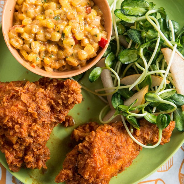 The fried chicken places Chick-a-Biddy among the better dining destinations in Atlantic Station — whether it's fried wings in green Tabasco sauce, or fried chicken in red Tabasco sauce with lime.