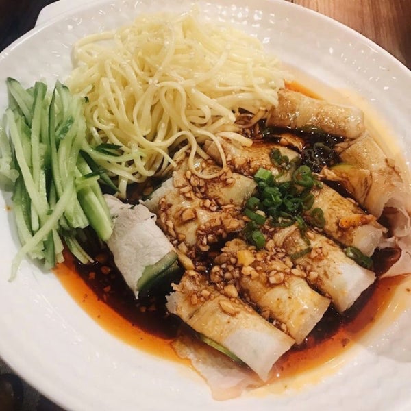 authentic szechuan restaurant. get the pork with garlic sauce + noodle.