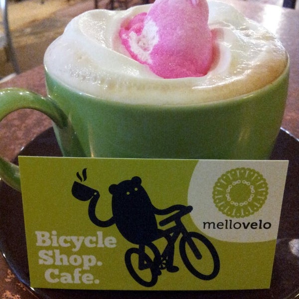 Photo taken at Mello Velo Bicycle Shop and Café by Trace L. on 4/20/2014