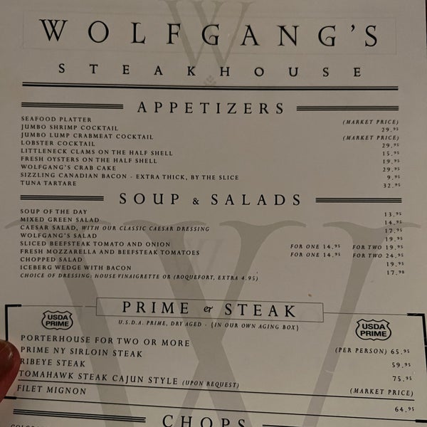 Photo taken at Wolfgang&#39;s Steakhouse by Mason . on 5/15/2022