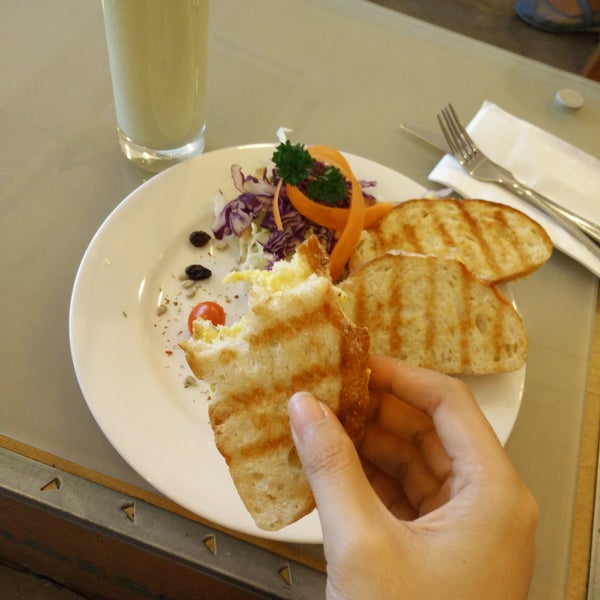 toasted egg and cheese sandwich is very nice. fragrant, warm and crunchy. one of my favorite cafe. cozy environment that everyone quietly doing their own things.
