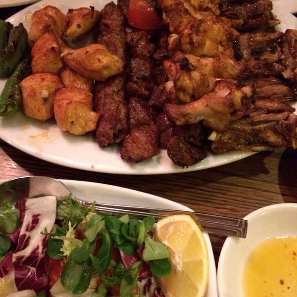 Photo taken at Makara Charcoal Grill &amp; Meze by EsiL on 2/17/2014