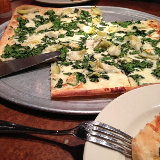 Spinach and artichoke pizza