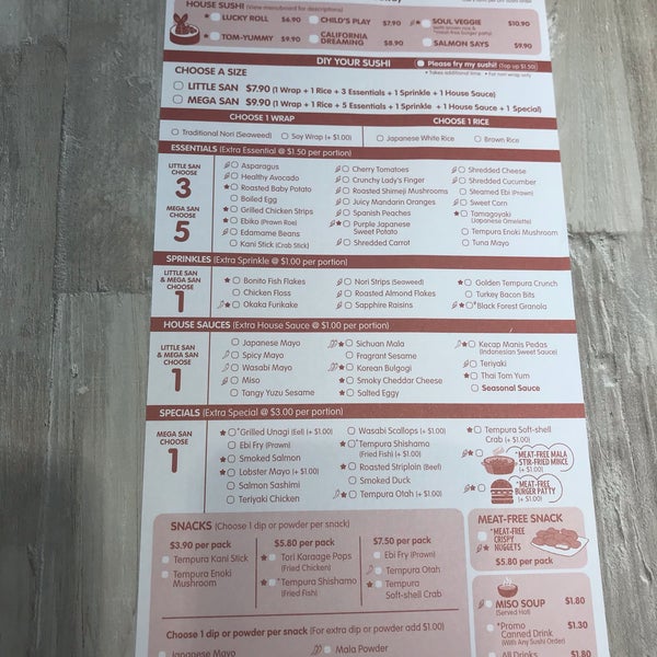 Makisan menu best sale
