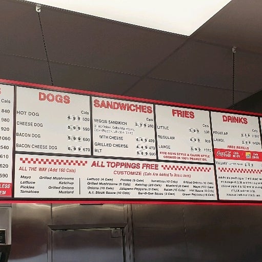 Five Guys Burger Joint In North York