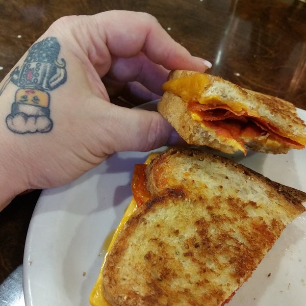 Grilled cheese &  pepperoni,  yum!