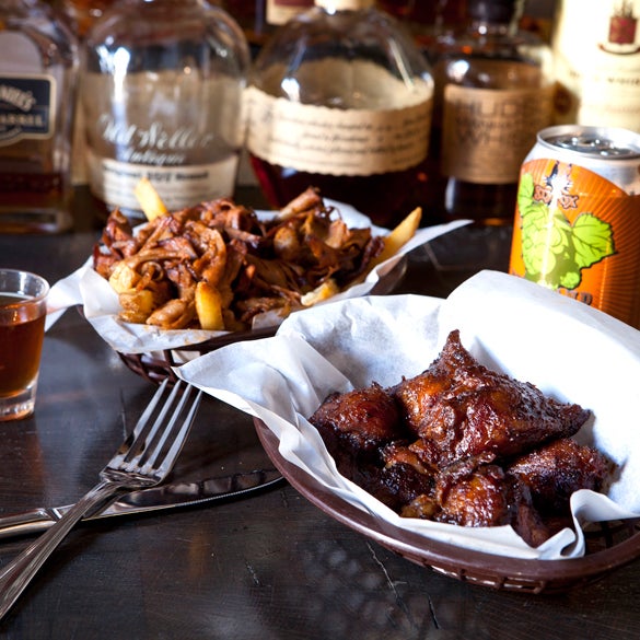 The smoky aroma wafting down South Street lures many a Whole Foods shopper away from her tofu. Stop by for chopped brisket or pulled pork with all the fixings.