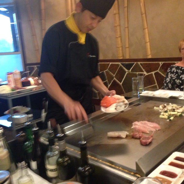 Photo taken at Miyako Japanese Cuisine &amp; Teppanyaki by Andrew W. on 1/17/2014