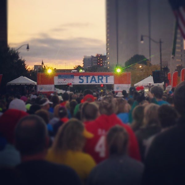 Photo taken at Nationwide Children&#39;s Hospital Columbus Marathon &amp; 1/2 Marathon by Julia P. on 10/19/2014