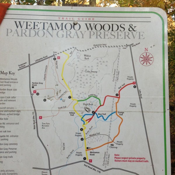 Weetamoo Woods Trail Map Weetamoo Woods North - Tiverton, Ri