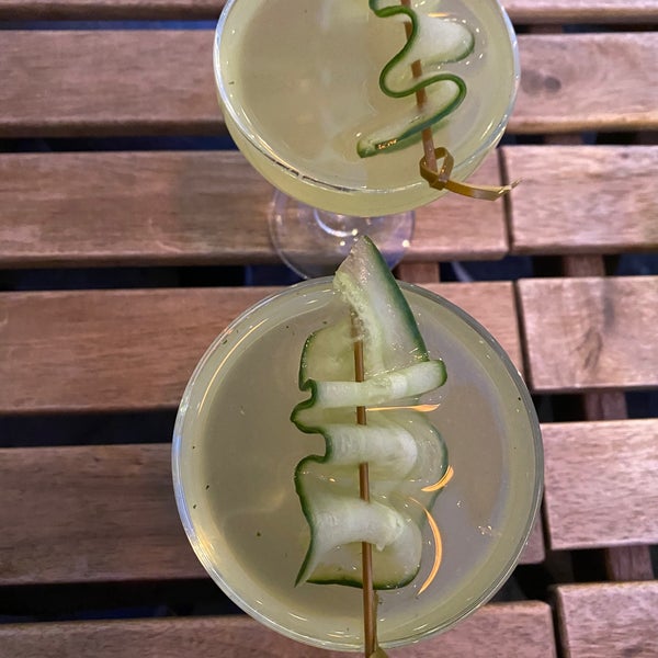 Order the Garden Martini (vodka, st. germain, lemon, cucumber, mint) — goes down east, maybe too easy 🍸