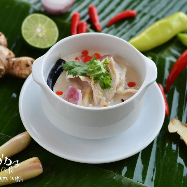 Only the pure in heart can make a good soup" -Beethoven Our soup for the 'Celebrate Thainess' set menu, Tom Kha Kai (Spicy Chicken soup flavored with Herbs in Coconut Milk)