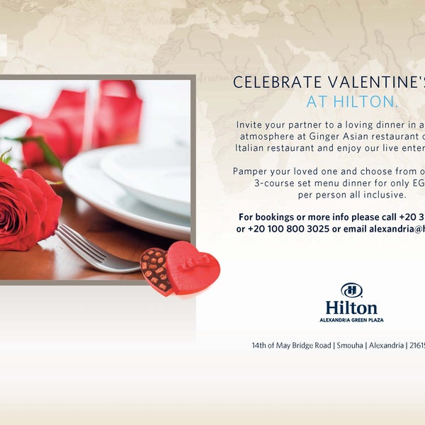 Celebrate Valentine's Day at Hilton Alexandria Green Plaza <3