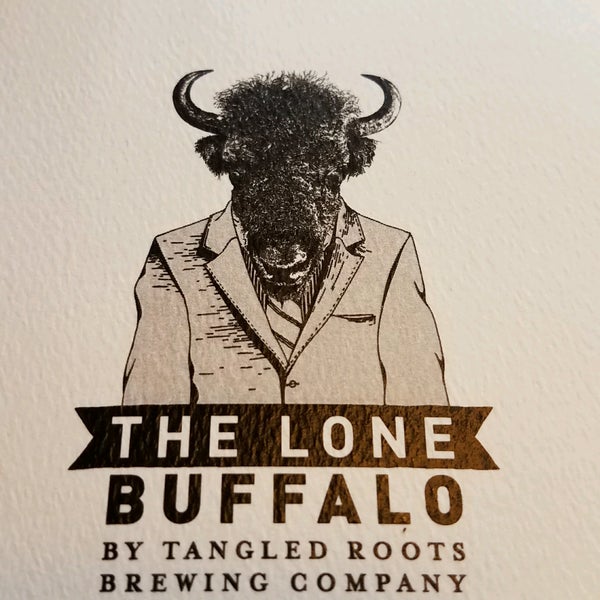 Photo taken at The Lone Buffalo by Tangled Roots Brewing Company by Chris P. on 2/19/2017