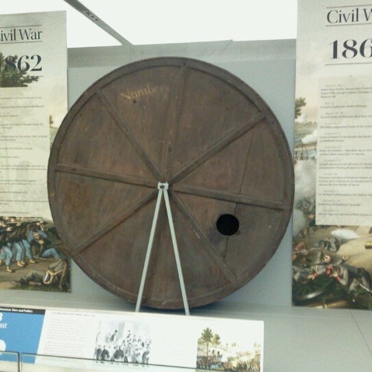 Civil War Draft Wheel started many draft riots! Interesting information learned on docile tour.
