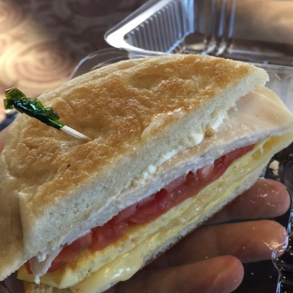 The Commuter Sandwich with turkey and add cheese!