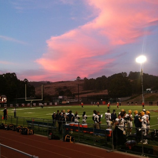 Photo taken at Half Moon Bay High School by Caroline on 9/22/2012