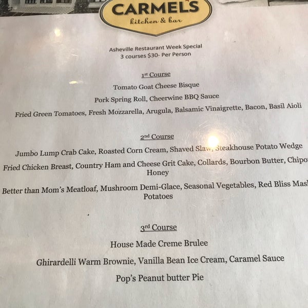 Foto tomada en Carmel&#39;s Restaurant &amp; Bar  por Nikki el 1/25/2020