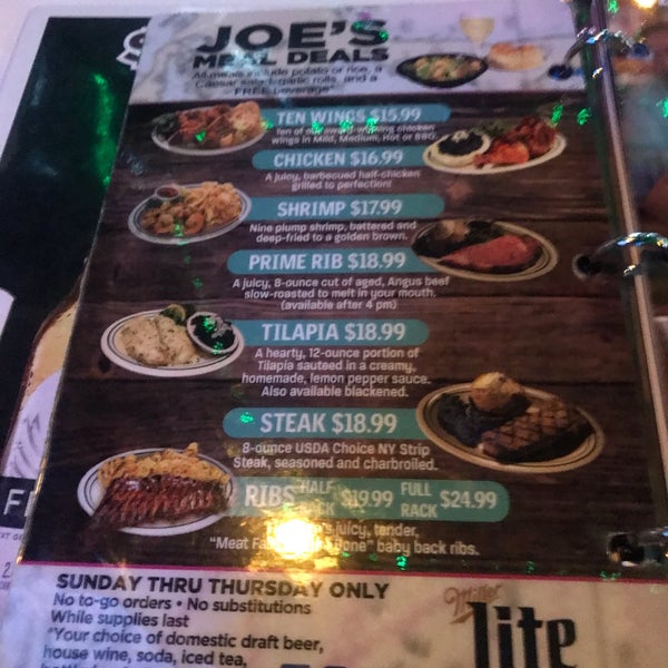 Flanigan's menu outlet
