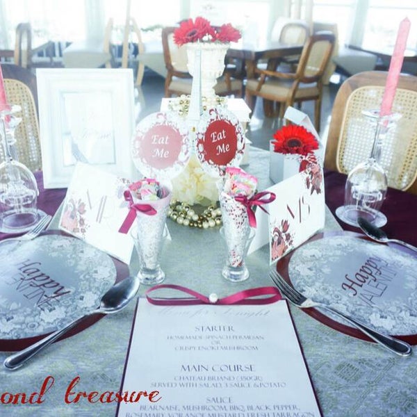 Valentine's Dinner Decoration 14th February, "Love in Paris" RSVP Now : 0411 - 3620800 (limited seats)
