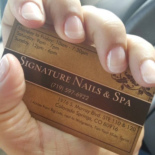 signature nails and spa Colorado Springs, CO