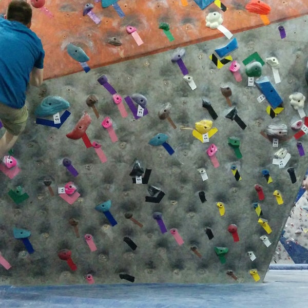 Awesome bouldering. 7 auto-belay stations so you can come and climb solo. College night gets packed.