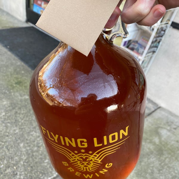 Photo taken at Flying Lion Brewing by Nic W. on 3/19/2020