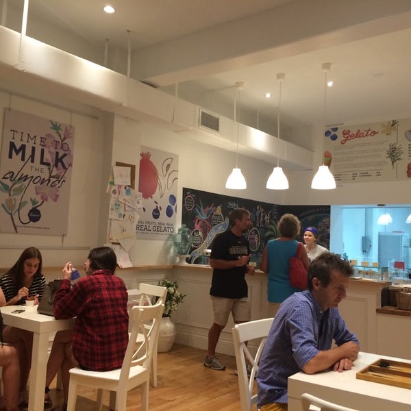 This cafe/bakery/gelato shop is just awesome! The atmosphere is joyful and their gelato is just AMAZING! It is all natural and made from lactose-free organic milk. They also have dairy free option!