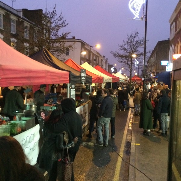 Photo taken at Chatsworth Road Market by Mark G. on 12/13/2015