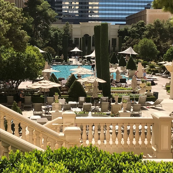 Photo taken at Bellagio Pool by Tony F. on 10/9/2018