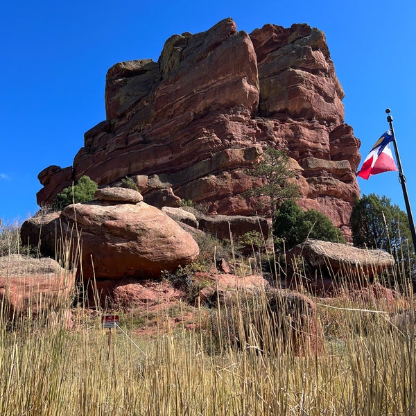 Photo taken at Red Rocks Park &amp; Amphitheatre by Amy W. on 10/13/2023