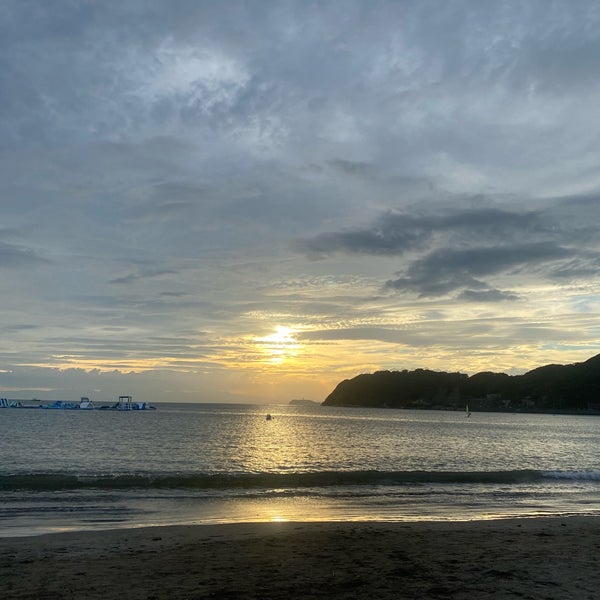 Photo taken at Zushi Beach by Nori T. on 9/5/2023