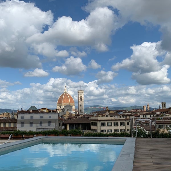 Hands down the best hotel I have stayed in Florence so far. Spacious and elegant room, great service, and a rooftop pool with an incredible view of the city. Highly recommended