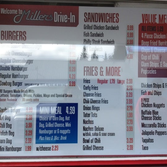 Photo taken at Miller&#39;s Drive-in by Rae on 11/21/2012