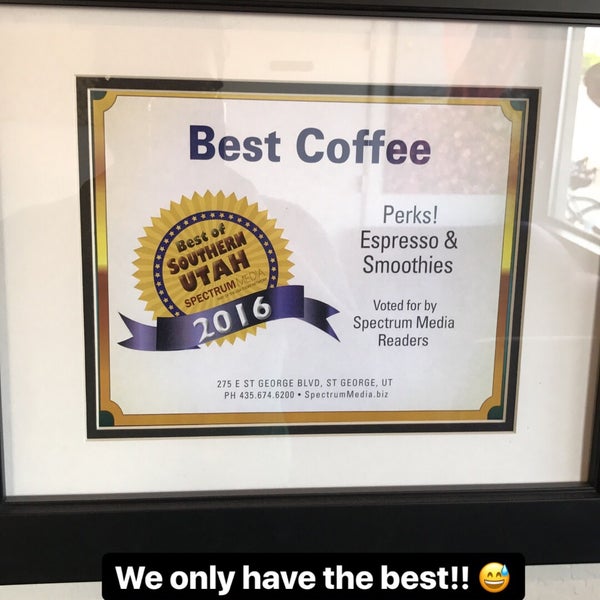 Foto diambil di Perks! Espresso &amp; Smoothies oleh Pratik G. pada 5/18/2017