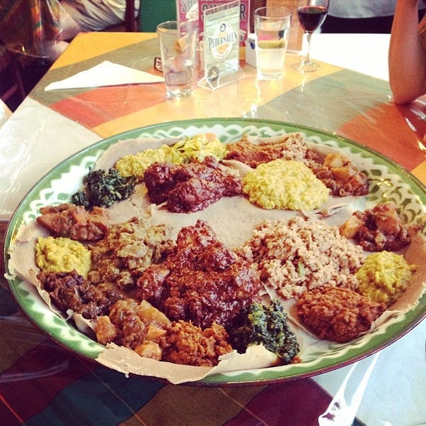 Photo taken at Aster&#39;s Ethiopian Restaurant by David J. N. on 4/27/2014