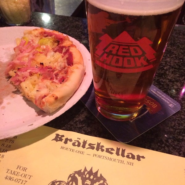 Photo taken at Bratskellar Pizza Pub by Mary G. on 3/14/2014
