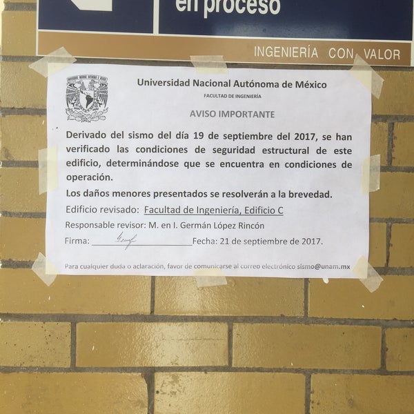Photo taken at Facultad de Ingeniería by Francisco S. on 9/25/2017