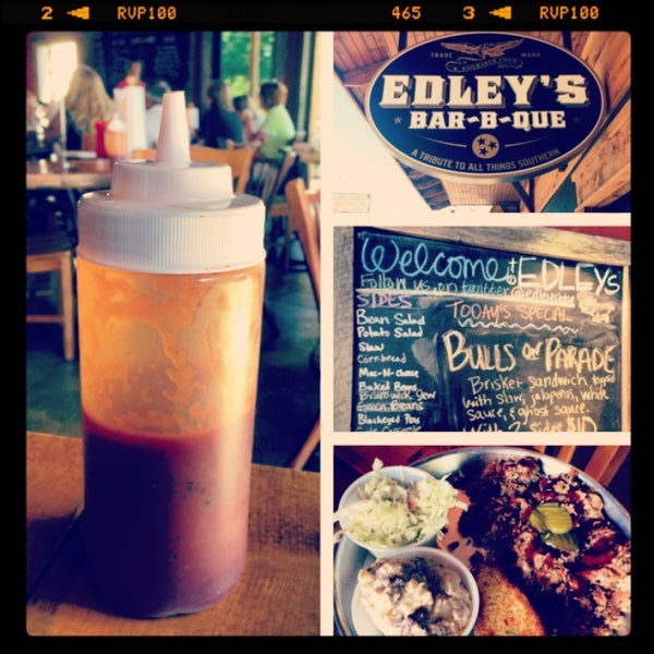 Photo taken at Edley&#39;s Bar-B-Que by Britni H. on 5/25/2013