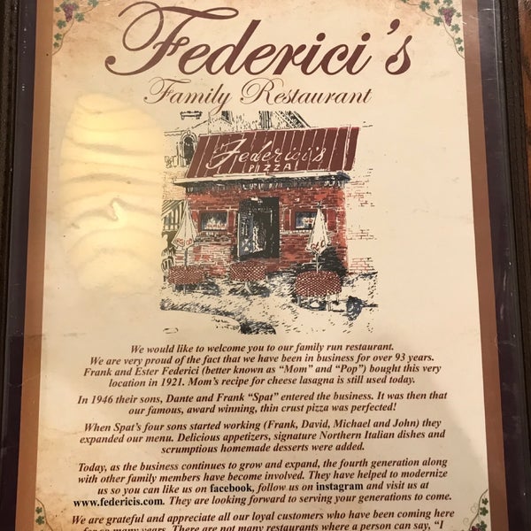 Photo taken at Federici&#39;s Family Restaurant by Barbara M. on 4/18/2019