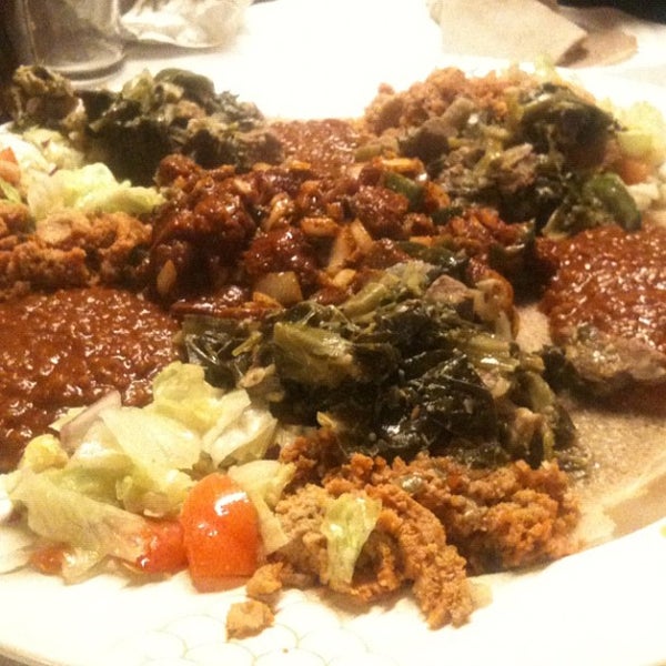 Photo taken at Messob Ethiopian Restaurant by James M. on 1/13/2013