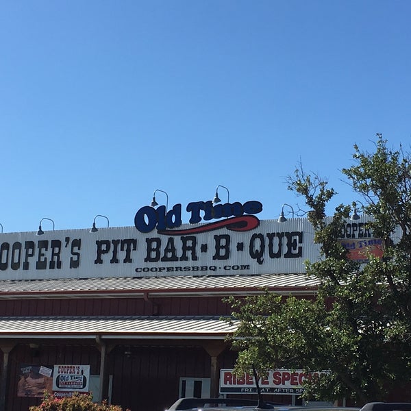 Photo taken at Cooper&#39;s Old Time Pit Bar-B-Que by Tonie B. on 10/7/2017